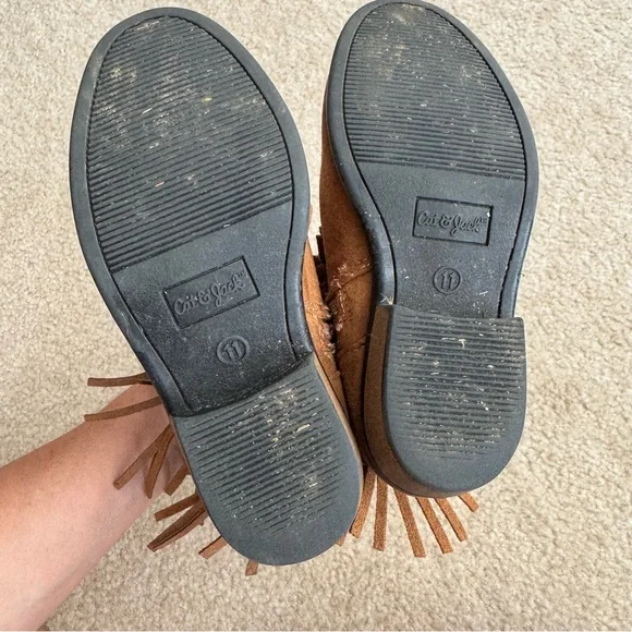 Cat & Jack Brown Fringe Ankle Boots - Picture 5 of 5